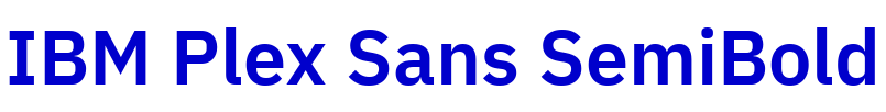IBM Plex Sans SemiBold Schriftart